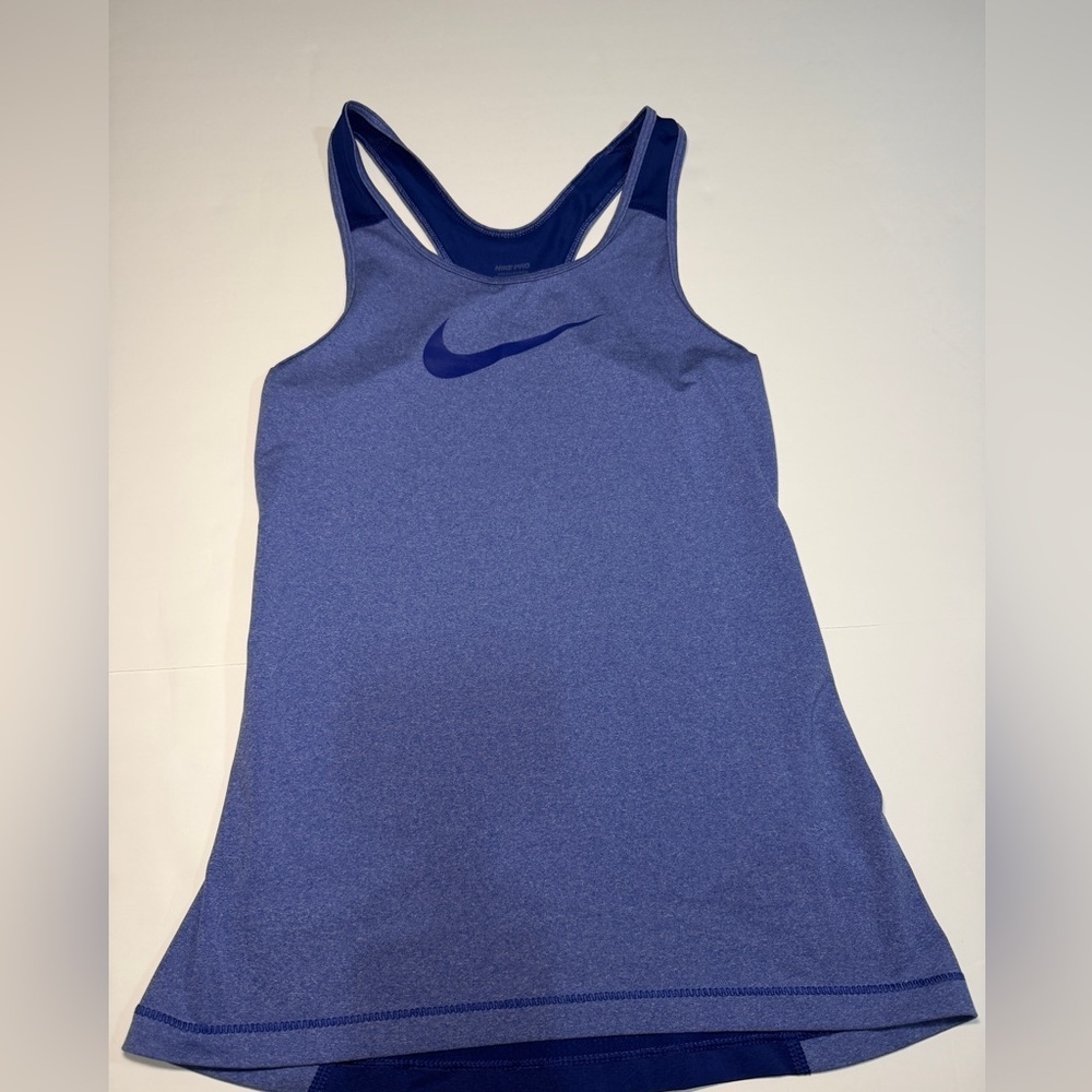 Nike Pro Blue Racerback Sports Top - Picture 1 of 3